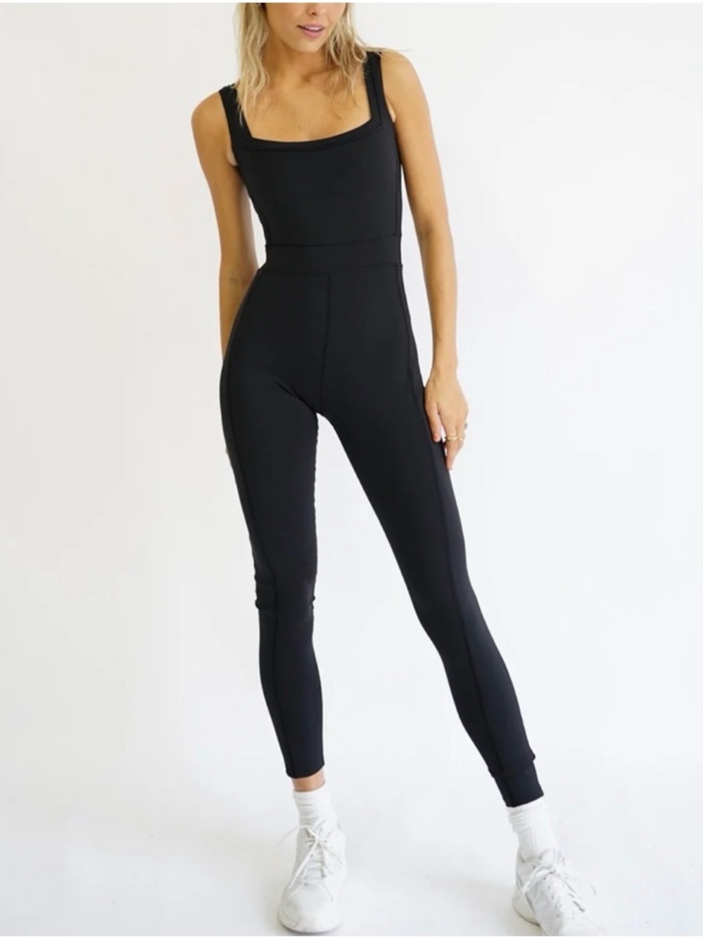 NWT Yellow the Label - Women’s Black Square-Neck Jumpsuit